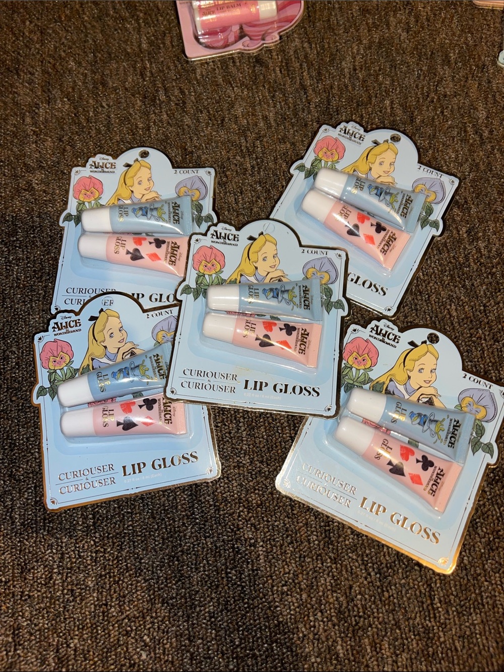 Disney Alice in Wonderland Lip Gloss Duo - Blue & Pink